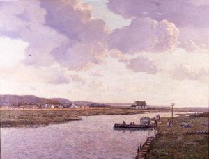 Rhyl Estuary, Północna Walia (olej na płótnie)