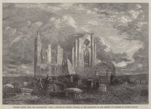 Opactwo Whitby, od strony cmentarza, na wystawie Stowarzyszenia Malarzy Akwareli autorstwa George Haydock Dodgson