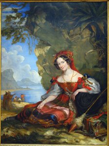 Portret lady Katarzyny Caroline Montagu (1808-1834), żony hrabiego Aleksandra Józefa Colonna-Walewskiego, autorstwa Haytera, Sir George