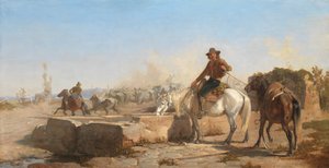 Buttero podlewający konia w rzymskiej Kampanii, 1853 r.