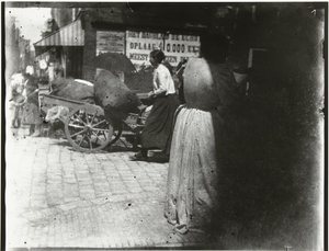 Aktywność na Houtkopersdwarsstraat i Jodenbreestraat w Amsterdamie autorstwa George Hendrik Breitner