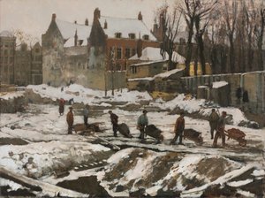 Plac budowy w Amsterdamie autorstwa George Hendrik Breitner