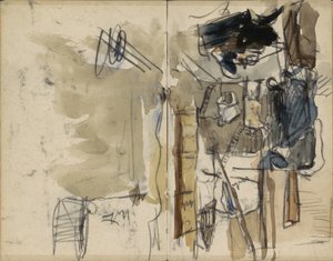 Widok na Kalverstraat w Amsterdamie w pobliżu domu towarowego Gerzon autorstwa George Hendrik Breitner