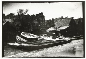 Widok stoczni na Prinseneiland w Amsterdamie autorstwa George Hendrik Breitner