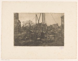 Prace palowe na Raadhuisstraat w Amsterdamie autorstwa George Hendrik Breitner