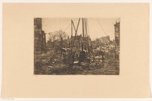 Prace palowe na Raadhuisstraat w Amsterdamie autorstwa George Hendrik Breitner