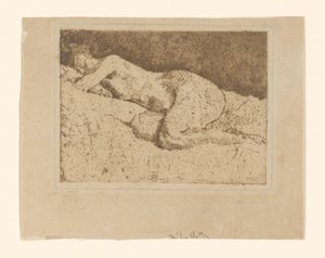 Półleżąca nagość kobieca autorstwa George Hendrik Breitner