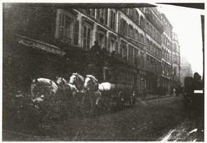Widok ulicy z końmi i powozem w Paryżu autorstwa George Hendrik Breitner