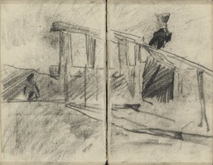Kobieta, prawdopodobnie na moście autorstwa George Hendrik Breitner