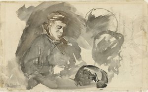 siedzący chłopak autorstwa George Hendrik Breitner