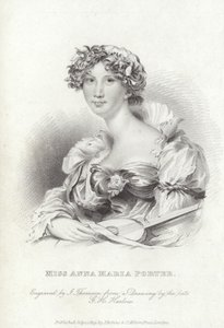 Anna Maria Porter, angielska poetka i powieściopisarka autorstwa George Henry (after) Harlow