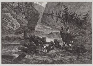 Kanadyjski handel drewnem, usuwanie zacięcia autorstwa George Henry Andrews