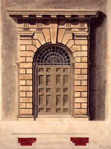 Design dla obramowania drzwi Palladian autorstwa George Henry Bailey