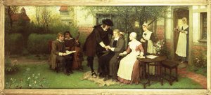 Andrew Marvell (1621-1678) odwiedzający swojego przyjaciela Johna Miltona (1608-1674)