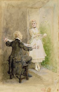 Ichabod Crane i Katrin Van Tassel, ok. 1893 r. autorstwa George Henry Boughton