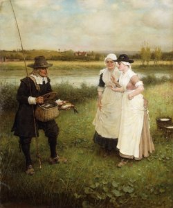 Izaak Walton i dojarki, 1888 autorstwa George Henry Boughton