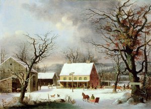 Siedem mil do Farmington, c.1853 autorstwa George Henry Durrie