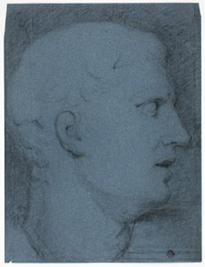 Profil głowy na podstawie odlewu (recto i verso) autorstwa George Henry Harlow