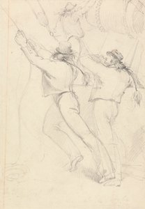 Marynarze na pokładzie H.M.S. Królewski William autorstwa George Henry Harlow
