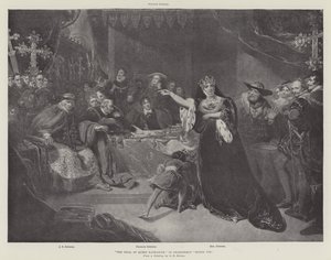 Proces królowej Katarzyny w Henryku VIII Szekspira autorstwa George Henry Harlow