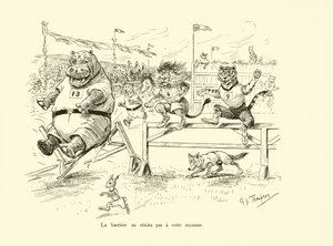 Bariera nie wytrzymała wstrząsu (litografia) autorstwa George Henry Thompson