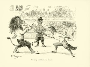 Le Loup combattait avec ferocite (litografia)