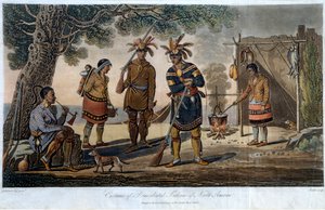 Kostiumy zamieszkiwanych Indian Ameryki Północnej autorstwa Heriota, George