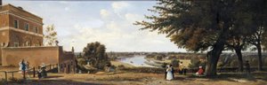 Widok z Richmond Hill z Wickiem po lewej, 1837 autorstwa George Hilditch
