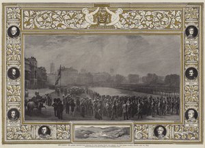 Jej Wysokość Królowa rozdaje Medale Bohaterom z Krymu na Paradzie Gwardii Konnej, 21 maja 1855 autorstwa George Housman Thomas