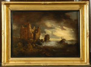 Zamek Peele w czasie burzy, 1805 r.