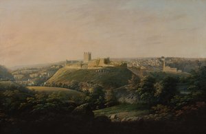 Rozległy widok na Richmond, Yorkshire (olej na płótnie) autorstwa George I Cuitt