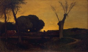 Wieczór w Medfield, Massachusetts, 1875. autorstwa George Inness