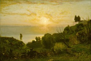 Jezioro Albano, Zachód słońca, ok. 1900 r. 1874. autorstwa George Inness