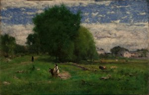 Droga do wsi, Milton autorstwa George Inness