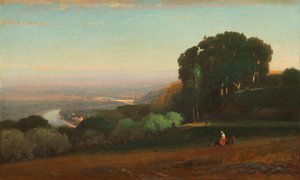 Widok Tybru koło Perugii, 1872-1874. autorstwa George Inness