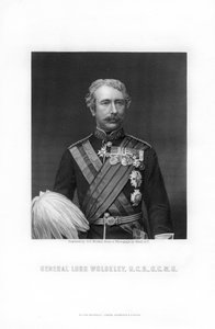 Granat Joseph Wolseley, 1. wicehrabia Wolseley, brytyjski feldmarszałek, 1893. autorstwa George J. Stodart