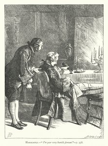 Ilustracja do She Stoops To Conquer (rycina) autorstwa George John Pinwell