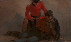 42. góral towarzyszący generałowi 7. Hussars, prawdopodobnie Henry William Bayly, pierwszy hrabia Uxbridge, później pierwszy markiz Anglesey: studium do „Bitwy pod Waterloo” autorstwa George Jones