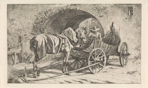 Wagon węgla przy bramie Wagon węglowy (tytuł serii) autorstwa George Jooss