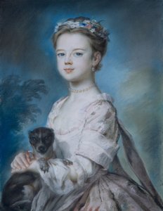 Portret Lady Charlotte Boyle (pastel na papierze) autorstwa George Knapton