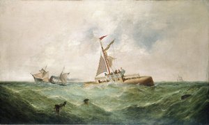 Transport Igły Kleopatry (przydomek nadany egipskiemu obeliskowi z czasów panowania faraona Thutmosisa III (XVIII dynastia)) do Anglii w 1877 r. autorstwa George Knight