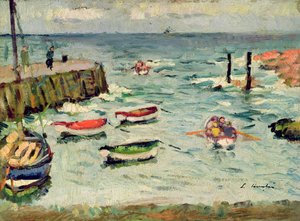 Letni dzień, Largo (olej na desce) autorstwa George Leslie Hunter