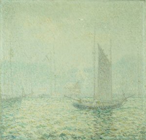 Harbor Mist (olej na płótnie) autorstwa George Loftus Noyes