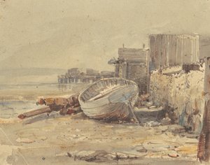 Statek na plaży, ok.1880