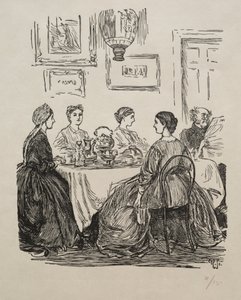Coroczne pytanie – dokąd pójdziemy, 1865. autorstwa George Louis Palmella Busson Du Maurier