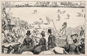 Uniwersytecki mecz krykieta w Lords, 1862.