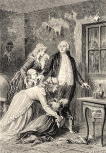 Pożegnanie króla z rodziną w styczniu 1793 (rycina)