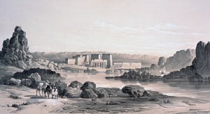 Philae, patrząc na południe, Egipt, 1843