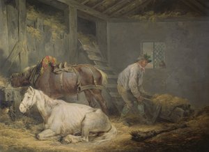 Konie w stajni, 1791