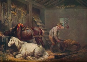 Konie w stajni, 1791